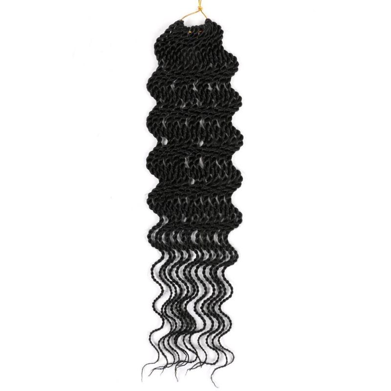 18inch 15 Strands Wavy Senegalese Twist Crochet Braiding Goddess Hair Extensions