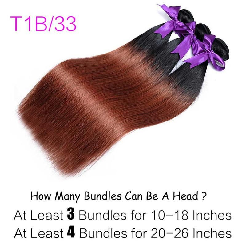 Brazilian Virgin Hair Extensions Bundles Ombre 1b/33 Wholesale Online