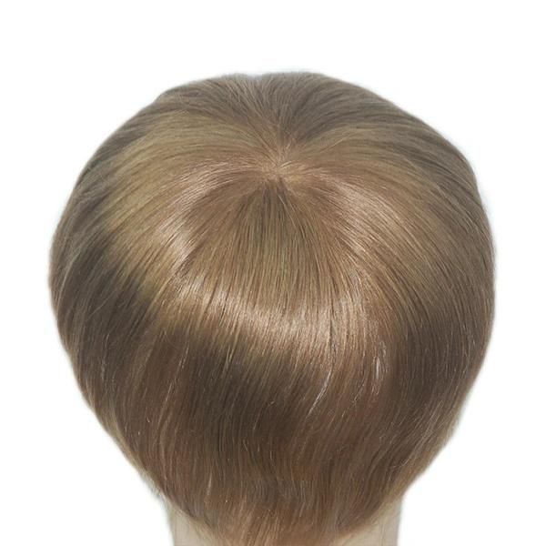PU with Gauze Base with Lace Front Hair System Men