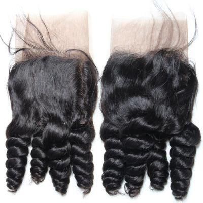 Kbeth Cheap Human Hair Closures Hair 8-22 Inch Loose Wave Bundles with Lace Frontal Closure 13*4 HD Swiss Lace Closure
