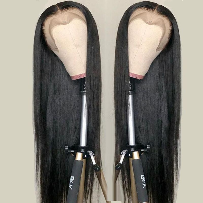 2022 Hot Selling Cuticle Aligned Virgin Hair Unprocessed Brazilian Hair Long Straight Human Hair Lace Wigs