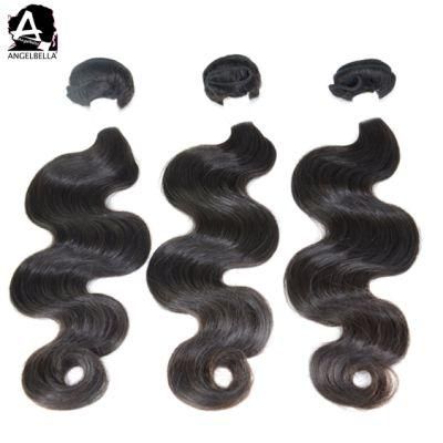 Angelbella Indian Hair Top Quality Virgin Hair 1b# Hair Weaving Bundles