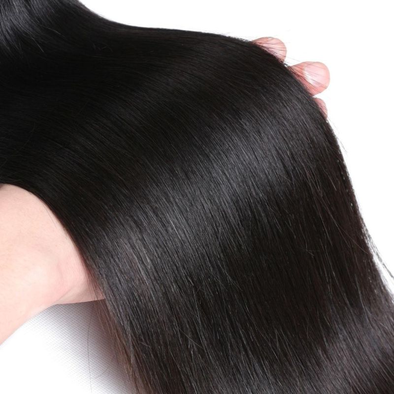 Brazilian Human Hair Straight Hair Bundles with Closure 100% Human Hair Extensions Virgin Hair