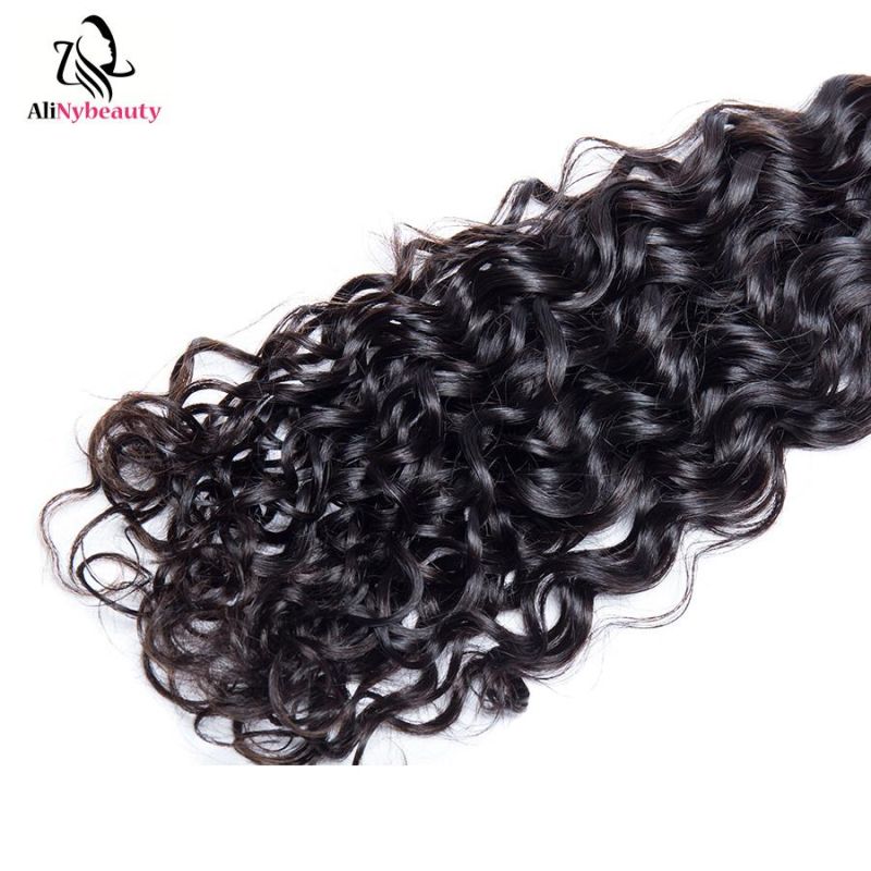 Alinybeauty Factory Price Brazilian Remy Water Wave Human Hair Extension