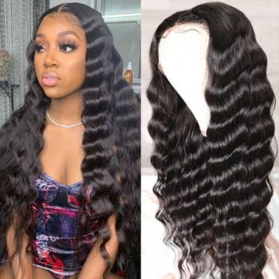 Kbeth Factory 40 Inch Water Wave Deep Wave Wig HD Transparent Swiss Lace Frontal Full Lace Wig, Full Curly Invisible Lace Front Wig