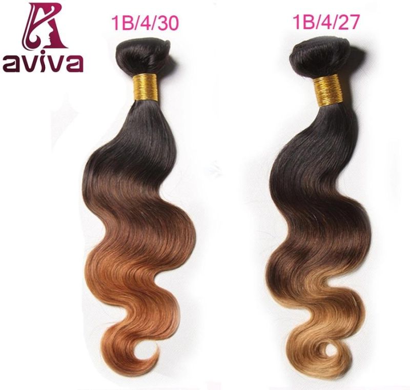 Ombre Peruvian Hair Body Wave Remy Human Hair Extensions Weave Bundles Two Tone Hair Bulk