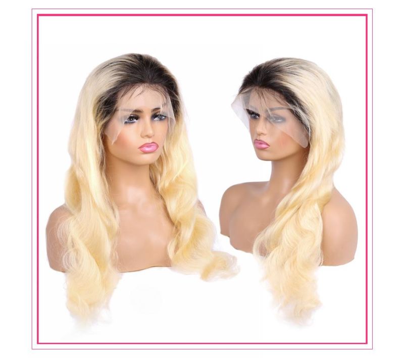 Ombre Pre Plucked Body Wave Lace Front Wig Brazilian Hair Wigs 1b 613 Colored Human Hair Wigs for Women HD Transparent 13X4 13X6 Lace Frontal Wig