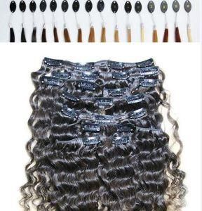 100% Peruvian Clip in Hair Extensions Half Wigs