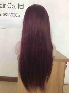 Pre-Colored Burger Color Straight Brazilian Lace Wig