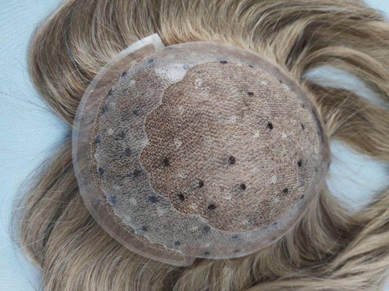 2022 Most Popular Ventilated Fine Welded Mono Human Hairpiece Made of Human Remy Hair