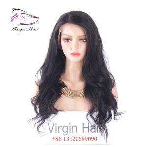 Wavy Brazilian Virgin Hair for Women Color 1b# 130% Density Lace Front Wigs