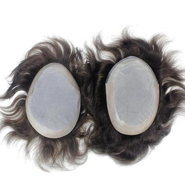 Silk Mono with Poly Around Men′s Hair System