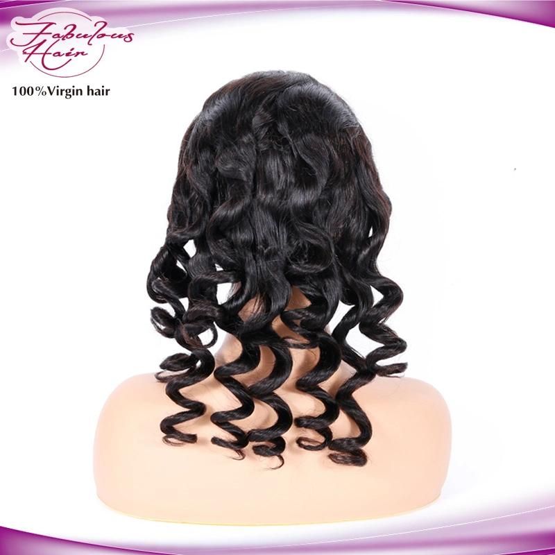 14 Inch Short Loose Wave Lace Frontal Human Hair Wigs