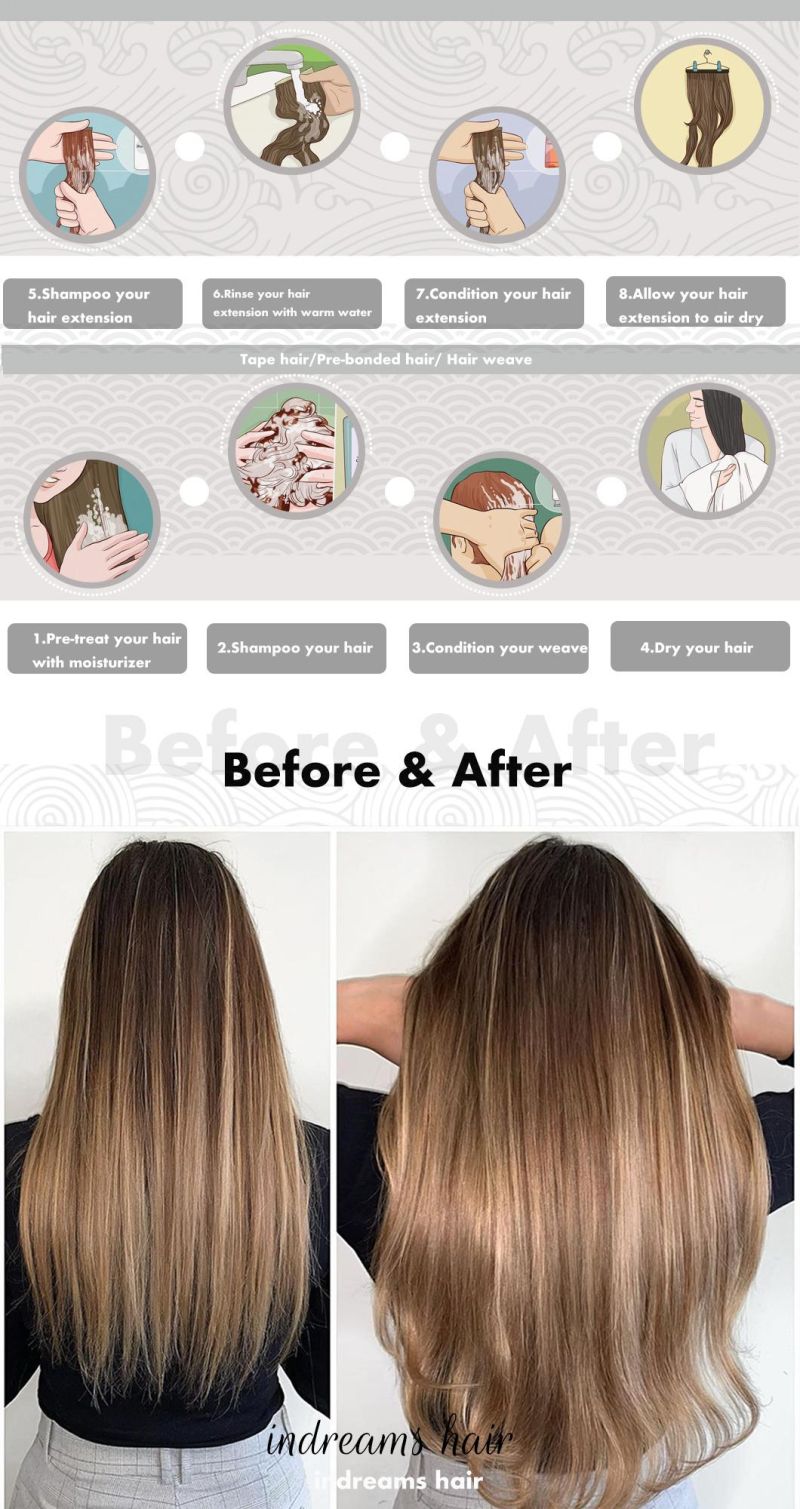 Double Drawn 100% Professional Highlighted Human Tape Hair Extensions