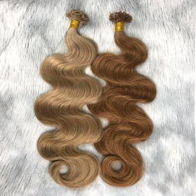 12A Grade Keratin Remy Virgin Raw Russian Body Wave Flat Tip Human Hair Extensions