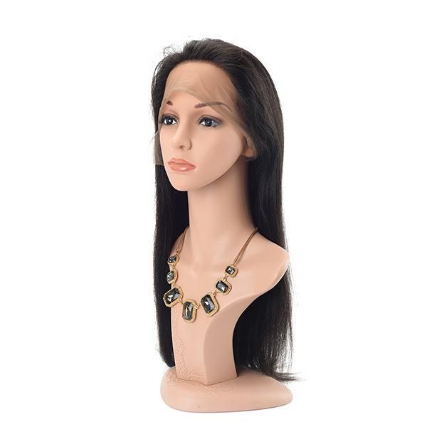 360 Lace and Machine Weft Base Stock Women’ S Natural and Straight Hair Wig