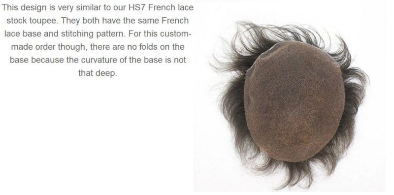 Men′s High Quality Real Human Hair - Full French Lace - Durable and Comfortable