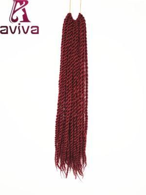 24 Inch Synthetic Hair Kanekalon Twist Braiding Hair Extensions 22strands/Piece #350 Flame Resistant Crochet Hair Braids