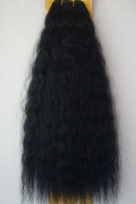 Super Yaki Waving 100% Human Hair Weaving Super Yaki Waving Remy Virgin Human Hair Weaving Human Hair Extension Hair Weft (AV-HESY-02)