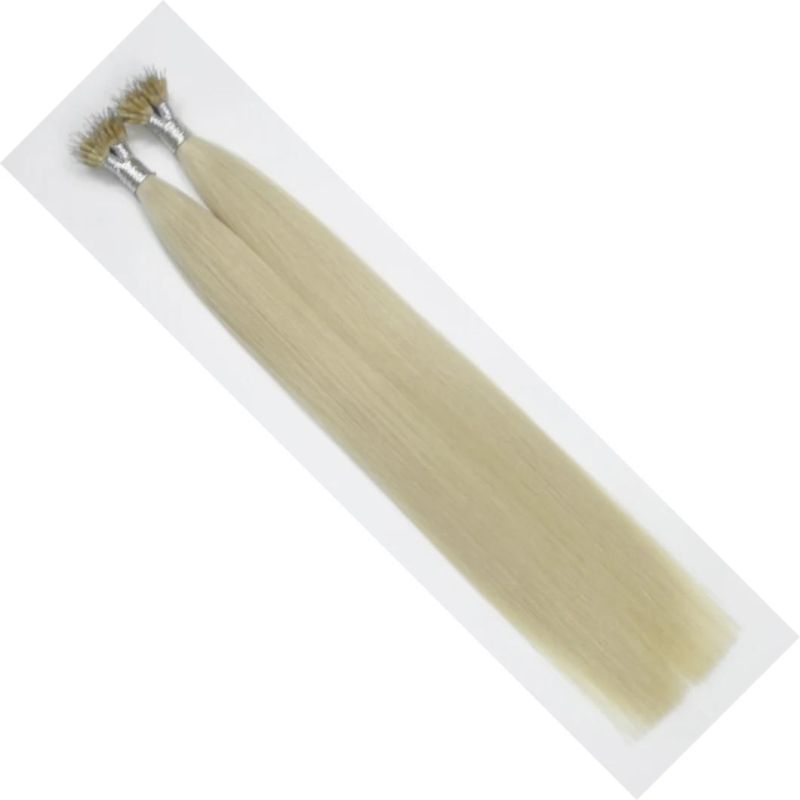 Nano Ring Extensions Brazilian Straight Human Hair Bundles 613 Color Remy Human Hair Extensions