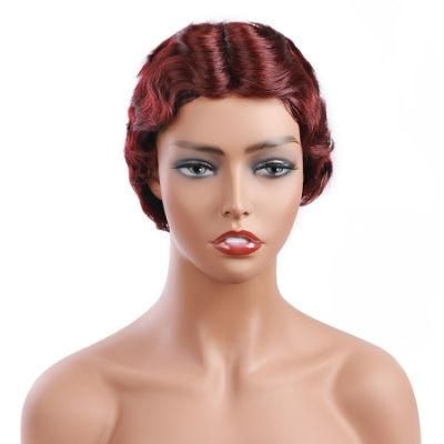 Wholesale Remy Natural Human Hair Wigs Pixie Cut Short Wig #99j