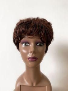 Wholesale Short Curly Red Brown Synthetic Hair Wig