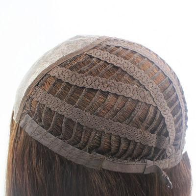 Machine Made Wefts with Injected Skin Top Natural Hair Replacement for Women