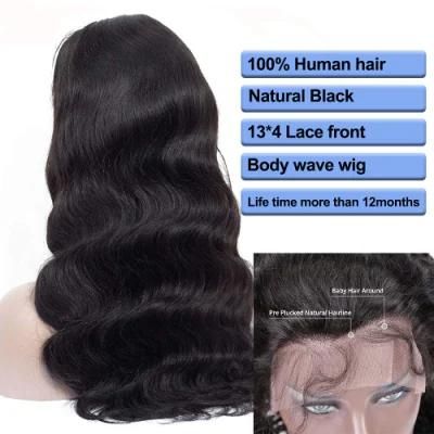 Factory Price High Quality 8A Brazil Human Hair Body Wave Wig 150% Remy 13*4 Hair Wig