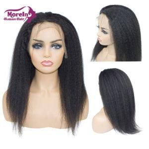 8 to 30 Inches Quality Grade 8A 9A 10A Wholesale 100% Virgin Natural Color Kinky Straight Human Hair Full Lace Wig