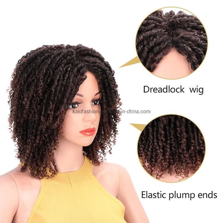Short Synthetic Fiber for Women 14 Inch Soft Dreadlocks Hair Crochet Braids Wig