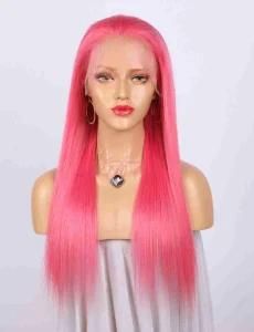 Brazilian Pink Color Full Lace Human Hair Wigs