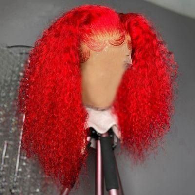 150% Curly Human Hair Wig Orange Blue Green Kinky Curly Lace Front Wig Brazilian Preplucked Colored Human Hair Wigs for Women