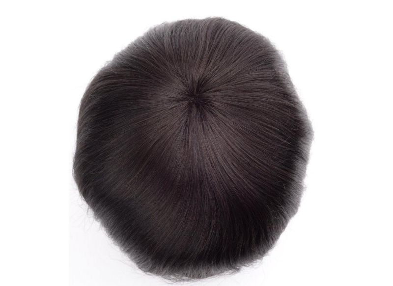 Fine Welded Mono Lace High Quality Remy Human Hair Men Women Toupee