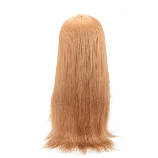 Silk Top Lace Wig Long Blond Color High Quality Human Hair Women Hair Systems