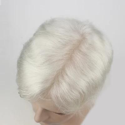 Men&prime;s Custom Hand Crafted Full French Lace Hair Replacement