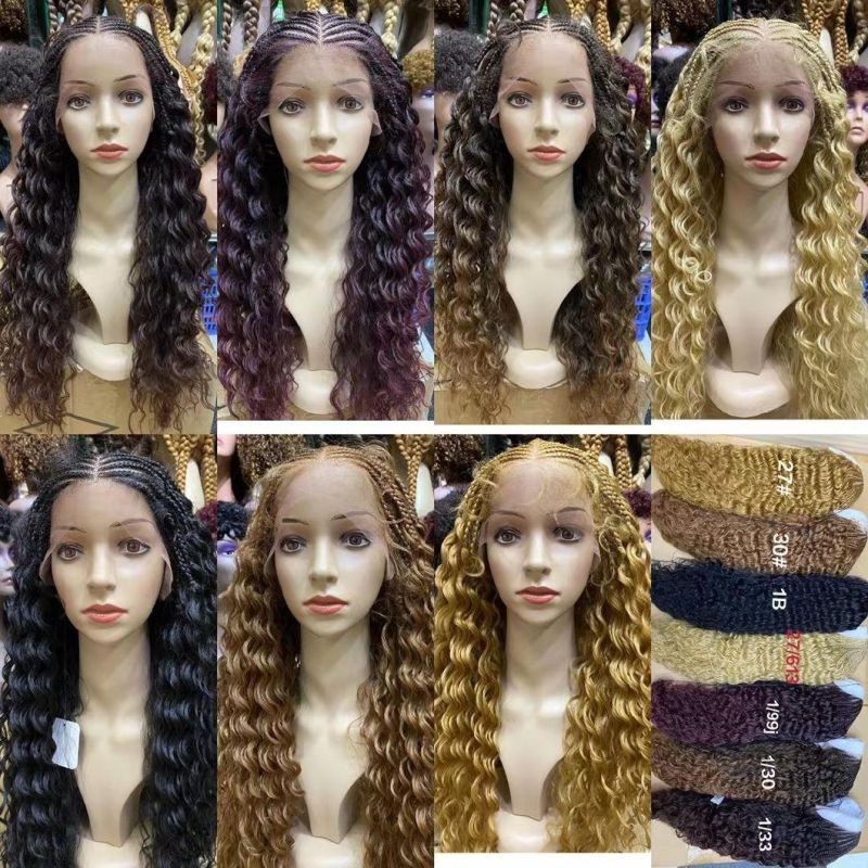 Braided Wigs Wholesale, Long Synthetic Wig with Braided Box Braids, French Braided Wigs