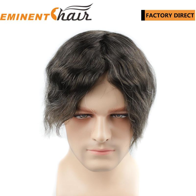 Fine Welded Mono Human Hair Men′ S Hair Piece Toupee
