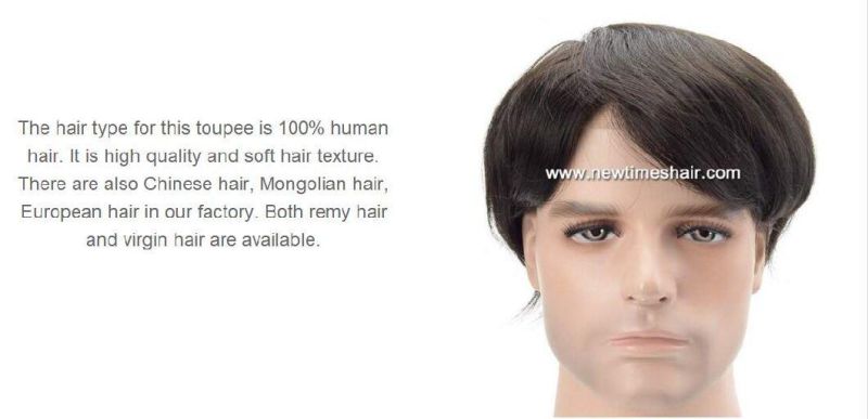 High Quality Real Human Hair for Men - Franch Lace with Silk Top!