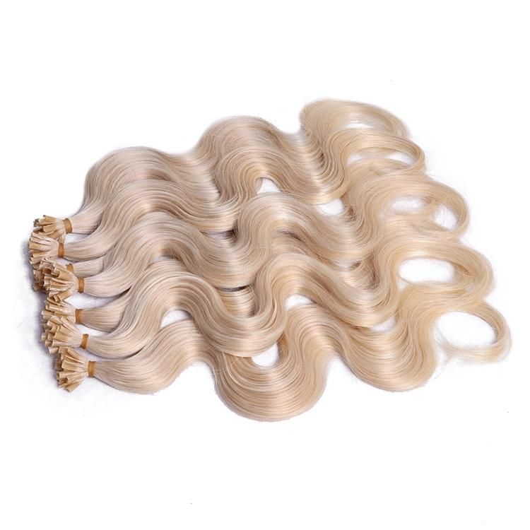 Wholesale 12A Raw Virgin Body Wave U Tip Human Hair Extension #Blond
