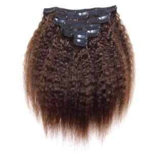 Peruvian Yaki Straight Dark Brown Clip-in 100% Human Hair
