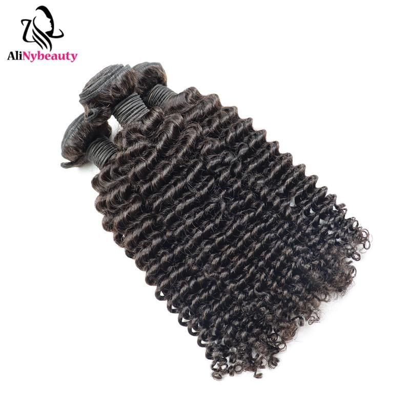 Alinybeauty Wholesale Raw Mink Virgin Brazilian Hair Bundles Unprocessed Deep Wave Hair Cuticle Aligned 100% Human Hair Extensions