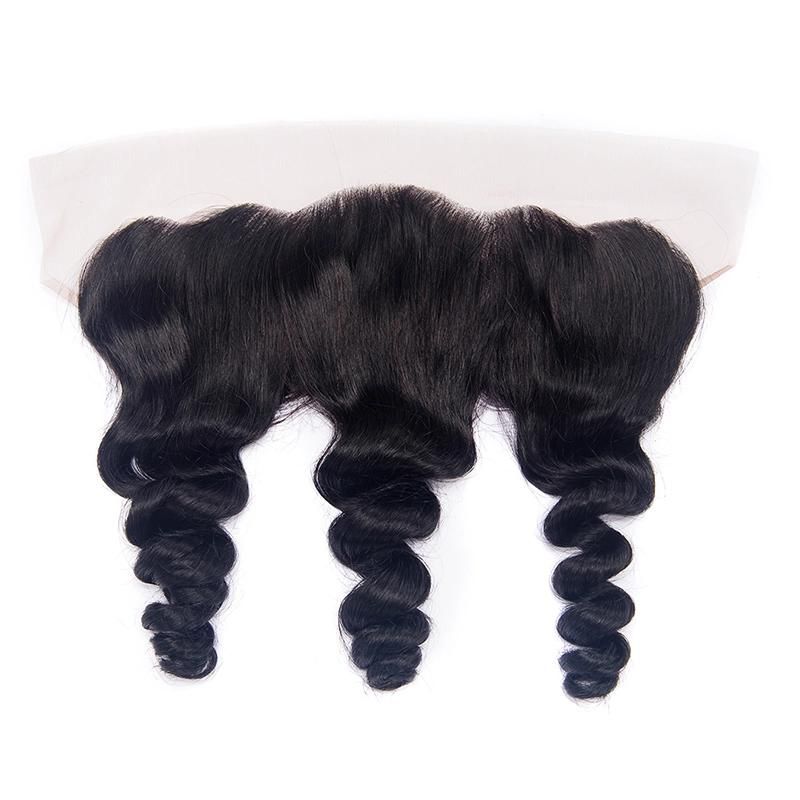 Raw Brazilian Hair Loose Wave Human Hair Bundles with Frontal
