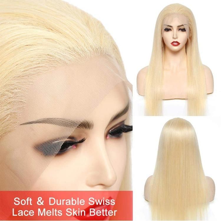 613 Frontal Wigs for Black Women Human Hair Virgin Cuticle Aligned Hair Blond HD Lace Front Wig Straight 613 Full Lace Wigs