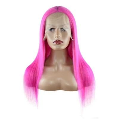 Wholesale Price 13X4 Lace Front Silky Straight Ombre Magenta Human Hair Wigs