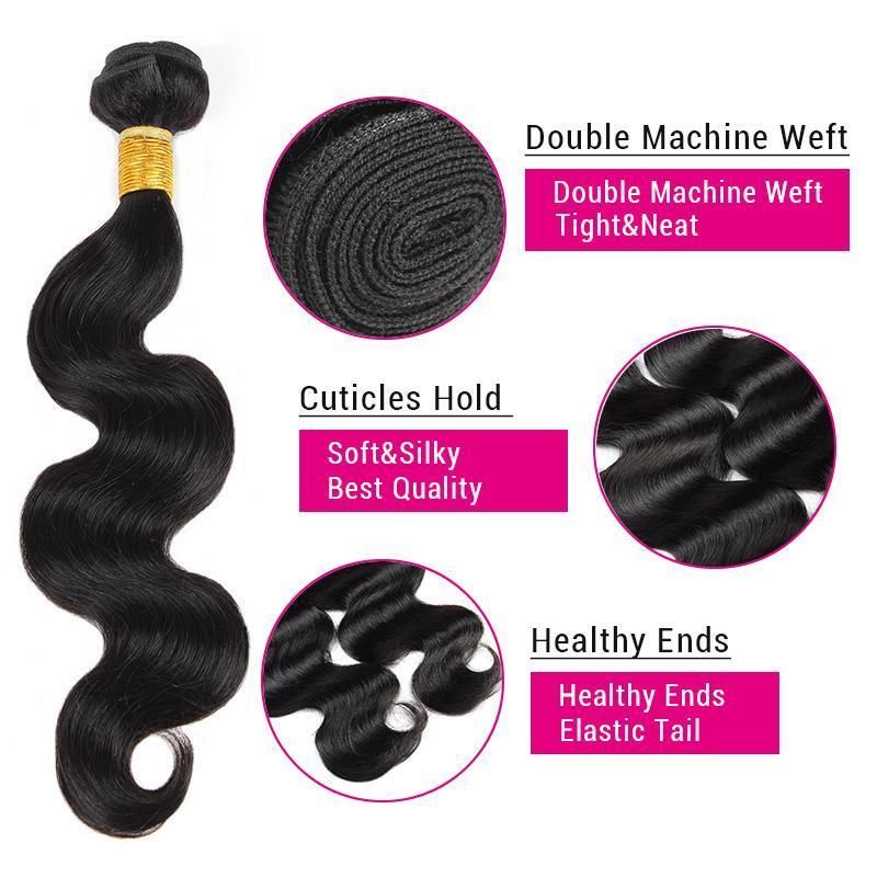 Hair Wholesales Brazilian Hair, 3 Bundles Body Wave Hair Human Weft, Virgin Hair Bundles