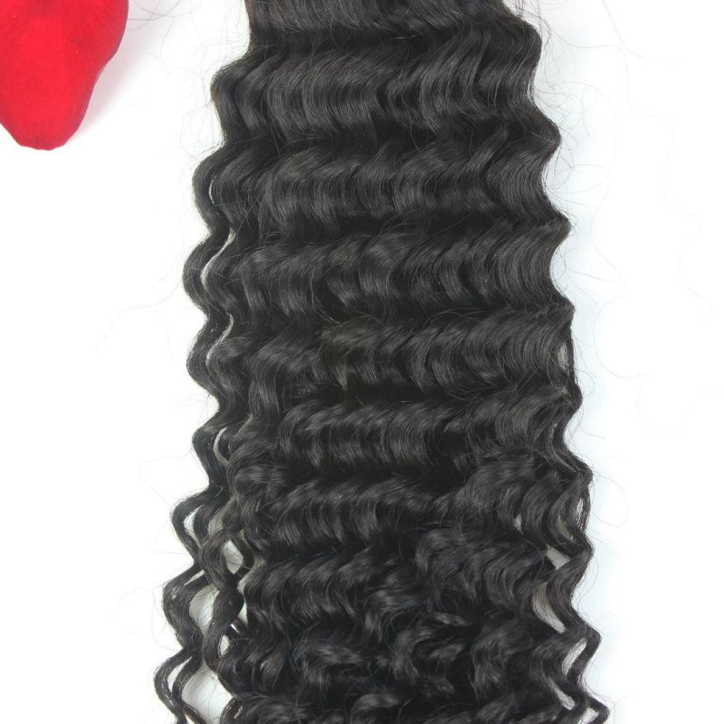 Stock Immediate Shipment Deep Curly Brazilian Remy Human Hair Weave