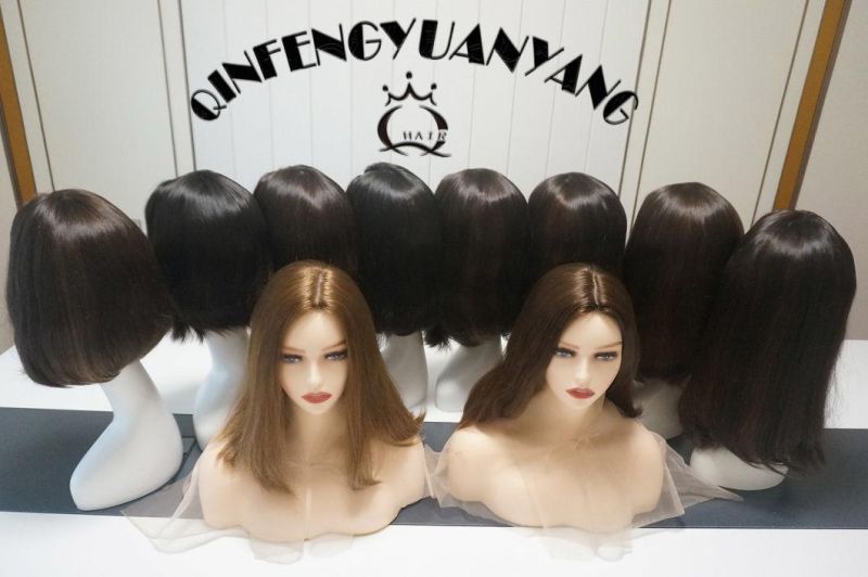 16 Inches 6-12# 100% Remy Hair Wig Mongolian Hair Silk Top Wigs Human Hair Wigs Sheitels Heavy Density Jewish Wig Kosher Wig Skin Top Wigs Perruque