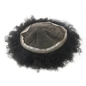Human Hair Big Stock Men&prime;s Toupee India Hair Toupee