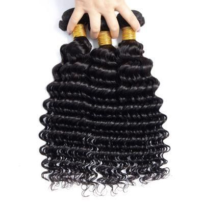 Top Quality Peruvian Bundle Hair Natural Color Deep Wave 12inches