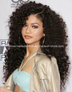 Long Curly Human Hair Lace Wig with Brazilian Human Hair